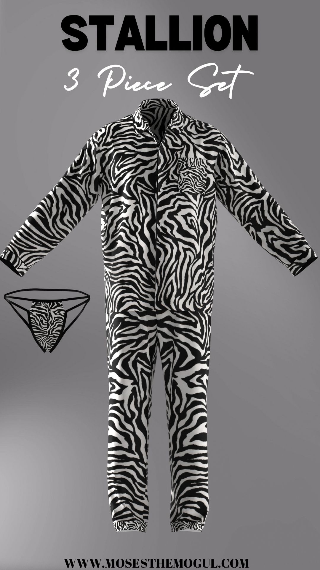 The Dazzle Zebra🦓 (Jockstrap + PJ Set)